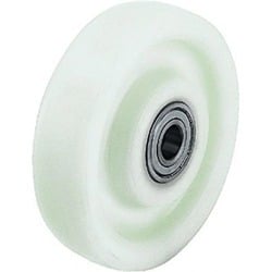 SMH100/125-[SLDNY6206] Solid Nylon Wheel with Ball Bearing & Circlip , Ø230x45 , Nylon- Fag 6206ZZ