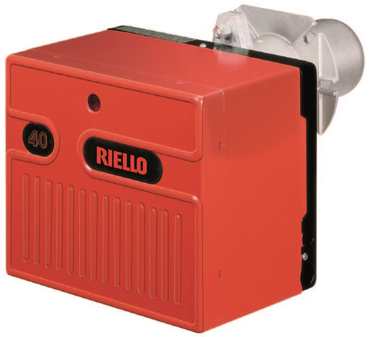 Riello make Gas burner Model Fs 10 with MVDLE 205/5 LPG KIT, With gas train pipe extension